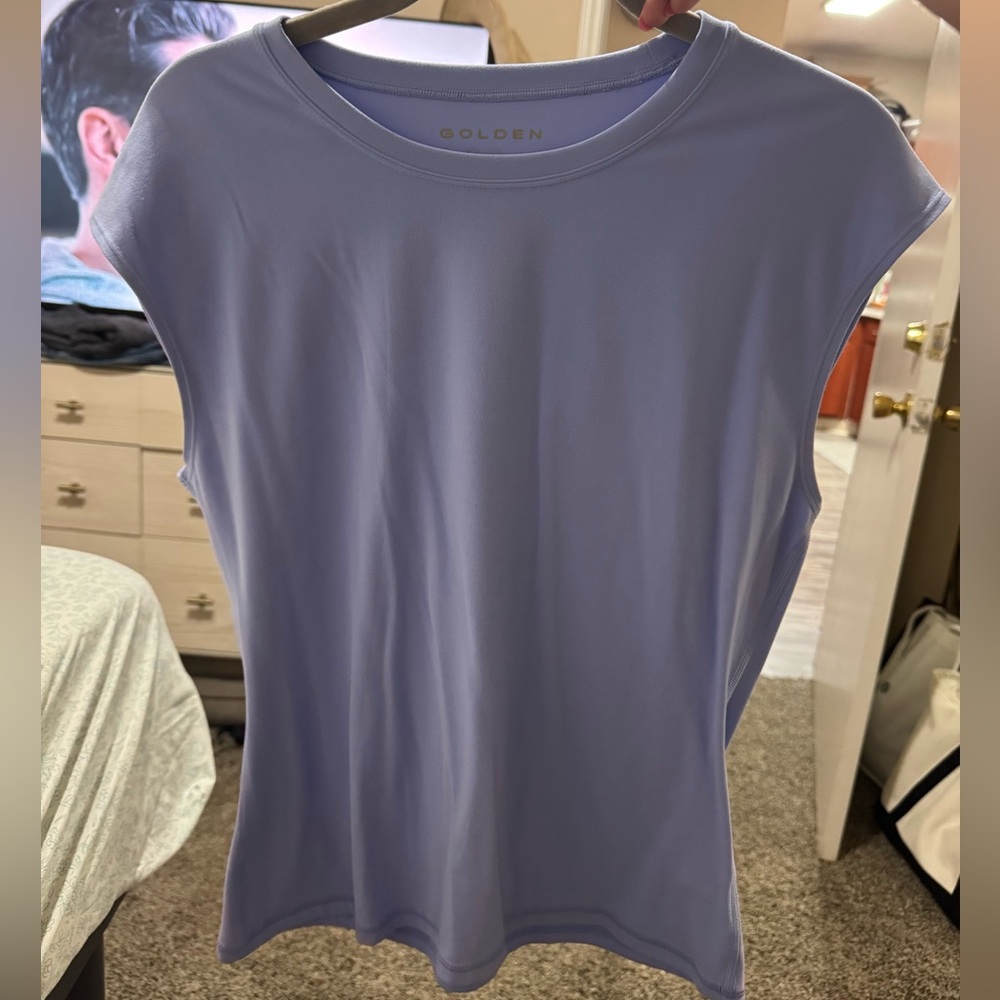 Aritzia Golden Collection Cap Sleeve Tee Size L